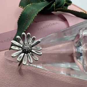 PANDORA PAVE DAISY FLOWER STATEMENT RING #198817C01 SIZE 60 Authentic - Picture 1 of 12