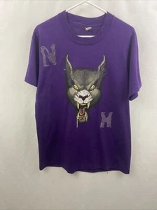 Vintage Halloween Werewolf Ghosts Skeletons Single Stitch Purple Size L T Shirt - Picture 1 of 8