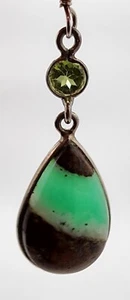 Sterling Silver 925 Amazonite Jasper Boulder Matrix Hook Earrings Ag 23411 - Picture 1 of 10