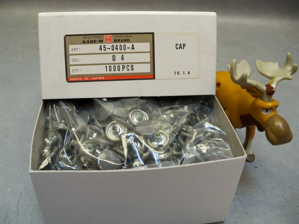 Gray cap snap button 45 series Kane-M 45-0400-A 1000 pcs - Image 1 of 3
