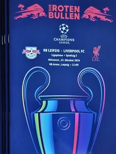 2024 RB LEIPZIG v LIVERPOOL CHAMPIONS LEAGUE PHASE PROGRAMME SOLD AT STADIUM - Picture 1 of 3