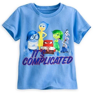 DISNEY STORE DISNEY-PIXAR INSIDE OUT JERSEY TEE FOR KIDS "IT'S COMPLICATED" NWT - Picture 1 of 1
