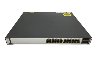 Cisco WS-C3750E-24PD-S Gigabit Ethernet PoE Network Switch C3K-PWR-750WAC Fan - Picture 1 of 5
