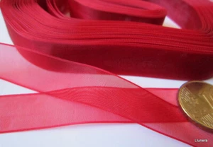 Rollo cinta organza 13 mm X 22 METROS rojo abalorios manualidades 12 - Imagen 1 de 1