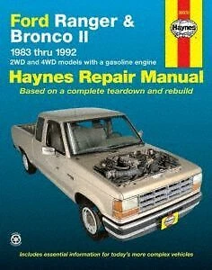 Haynes 1983 - 1992 福特 Ranger & Bronco II 2WD 4WD - 维修重建手册 36070 — 第 1/1 张图片