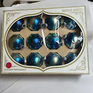 12 ADORNOS DE NAVIDAD DE 2 TONOS BRILLANTES BRITE OMBRE #O1D - Imagen 1 de 4