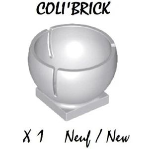 Lego 44358 - 1x Cylinder Hemisphere 3 x 3 Ball Turret - Light Bluish Gray - NEW - Picture 1 of 1