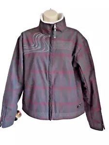 Giacca cappotto donna Mountain Hardwear tg L grigio rosso zip davanti ricamato scimmia - Foto 1 di 10