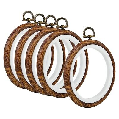 5Pcs Embroidery Hoops Imitated Wood Embroidery Circle Round Display Frame Circle • 13.56€