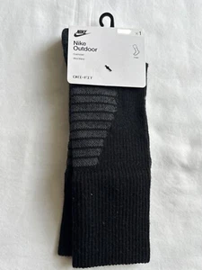 Nike Outdoor Crew Wool Blend Socks  Black Size L MEN 8-12 / WMN 10-13 - Picture 1 of 2