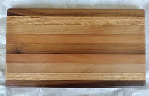 Handcrafted American Bread Cutting Board Oak Walnut, Gum 13x7.5x0.5 - Picture 1 of 7