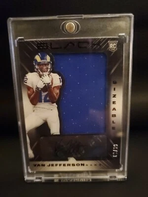 Van Jefferson 2020 Panini Black Rookie Auto 57/99. Rams RC - Image 1 of 2