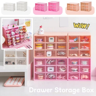 Drawer Storage Box Transparent Scrapbook Display Case Desktop Sundries Organizer - Image 1 of 4