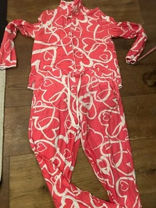 Cyberjammies Pyjama Set Size 8 - Full Length. Red And White - Picture 1 of 3