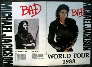 Michael Jackson Programme BAD TOUR UK Program 1988 - Imagen 1 de 4