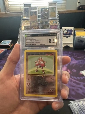 Pokemon Best of Game 2003 Hitmonchan Reverse Holo 2/9 Winner CGC 8.5 Near Mint+ - Image 1 of 2