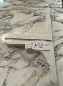 (2) Ikea RAMSHULT White 7” x 8-3/4” Shelf Support Wall Bracket 803.998.97 21240 - Picture 1 of 6