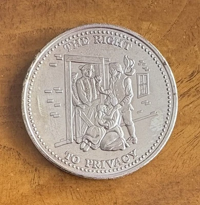 Moneda Johnson Matthey Derecho a la Privacidad 1 Troy Oz .999 Plata Fina Medalla Redonda 999 Foto 1 de 2