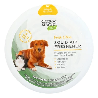 Ambientador sólido absorbente de olores Citrus Magic para mascotas, cítricos frescos, 8 onzas Foto 1 de 4