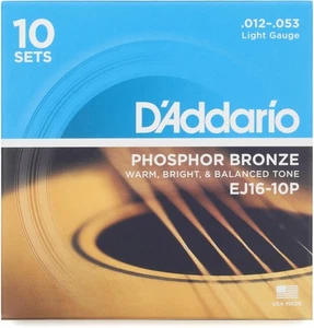 D'Addario EJ16 Phosphor Bronze Light Akustiksaiten 10er-Pack - Bild 1 von 4