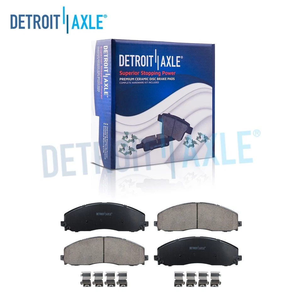 Pastillas de freno delanteras con herrajes para Ford F-250 F-350 F-450 Super Duty 2013-2016 Foto 1 de 4