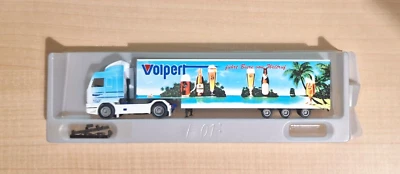 Albedo/Herpa SCANIA 143M 500 Volpert collo d'oca cassonato OVP 1:87 - Immagine 1 di 4