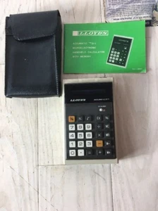 Vintage Lloyd's Accumatic 311 Calculator With Case And Manual Made In Japan - Picture 1 of 12