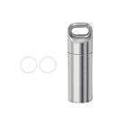 Secure Bottle Key Chain Stainless Steel Case for Medication Storage