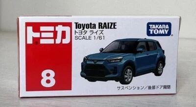 Mini coche diecast Takara Tomy Tomica 8 Toyota RAIZE SUV 1/61 Foto 1 de 4