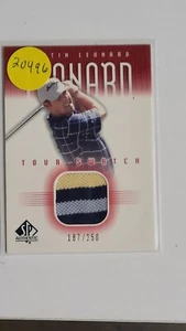 2001 SP Authentic GOLF JUSTIN LEONARD TOUR SWATCH GOLF SHIRT RELIC /250 - Picture 1 of 1