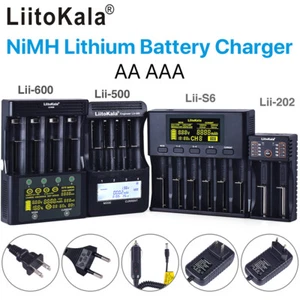 Cargador de batería inteligente Liitokala Probador LCD para batería AA AAA NiMH Nicd Lii-600 - Imagen 1 de 24