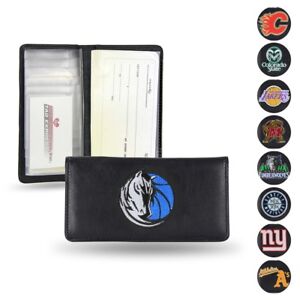 MLB NFL NBA NHL NCAA Embroidered Team Logo Leather Checkbook Wallet by RICO