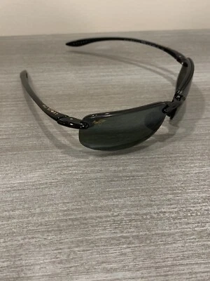 Maui Jim Ho'okipa MJ 407-02 Black Wrap Sunglasses Frames 64-17 130 Japan Sports - Image 1 of 4