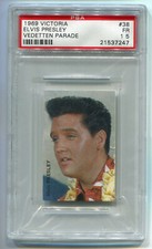 1969 Victoria Vedetten Parade 38 Elvis Presley vintage Movie Film Card PSA 1.5
