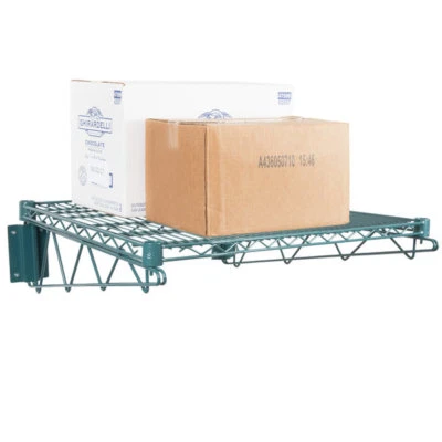 Estante de alambre epoxi verde de montaje en pared de 24" x 24" olla de restaurante comercial NSF Foto 1 de 4