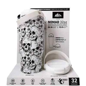 Hydrapeak Skulls Nomad 32 Oz Tumbler Coffee Flip Lid With Handle Straw FREE SHIP - Picture 1 of 4