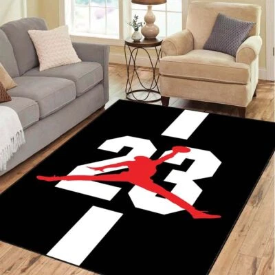 Jordan Rug, Personalized Michael Jordan Rug, Nba Rug, Black Color Rug