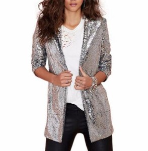 Sequin Silver Blazers for Women for 