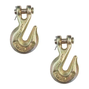 2 Pack G70 3/8" Clevis Grab Hooks Tow Chain Hook Flatbed Truck Trailer Tie Down - Picture 1 of 10