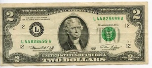 US $2 Dollar Bill, 1976 - Picture 1 of 2