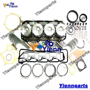 4TNV98 Overhaul Rebuild Kit for Yanmar Engine Bobcat E80 E60 DX80R Excavator Set - Picture 1 of 5