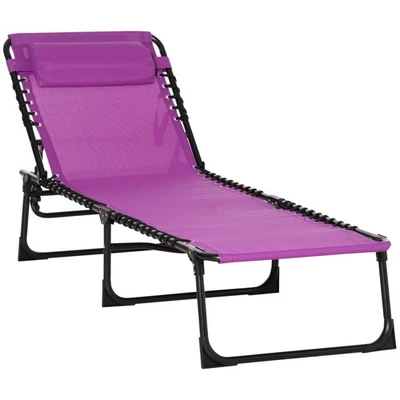 Chaise Lounge Plegable Sillas de Piscina Exterior para Playa Patio Patio Terraza de Bronceado Foto 1 de 4