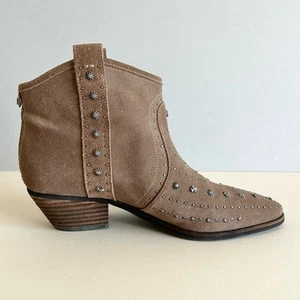 Botines Sam Edelman Marrón Gamuza Tachonados Western Punta Talla 7 - Imagen 1 de 9