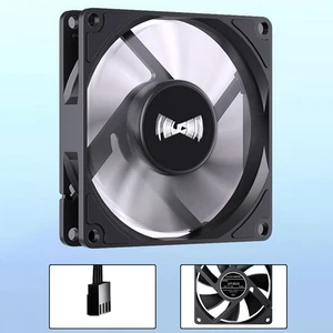 Teucer UT-8015 8CM Chassis Fan Slim 12V/4Pin PWM PC Case Cooling Ventilator - Afbeelding 1 van 10
