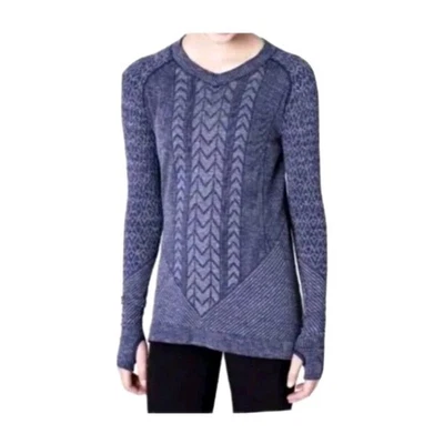 Lululemon Ivivva Girls Long Sleeve Athletic Top Size 8 Purple Glacier Air  - Image 1 of 4