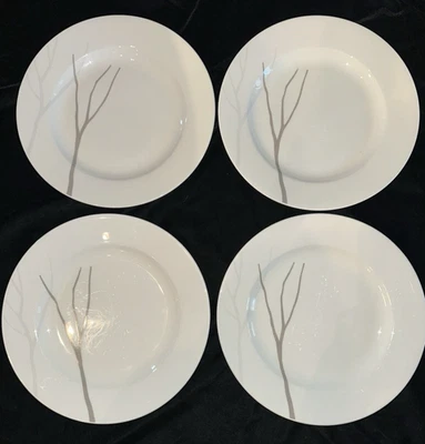 Четыре обеденные тарелки Lenox Park City American by Design ветви деревьев 11 дюймов белые - Изображение 1 из 4