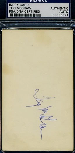 Tug Mcgraw Signed Psa/dna Certified 3x5 Index Card Autograph - Image 1 of 1