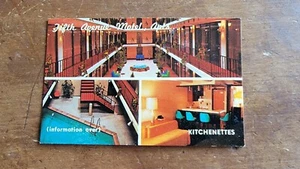 Fifth Avenue Motel Apts-Rochester MN Vintage 1950's Chrome Business Postcard - Picture 1 of 2