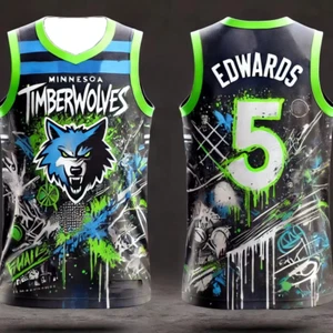 Anthony Edwards Minnesota Timberwolves Sports Athletic Team Jersey - Picture 1 of 1
