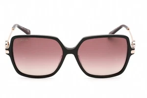 New OMEGA OM0033 05U Black/Gold Plastic Frame Brown Gradient Tint  Sunglasses - Picture 1 of 7